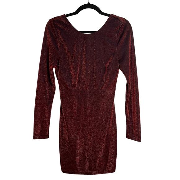 By The Way Revolve Julia Strappy Back Metallic Red Dress - Picture 2 of 8